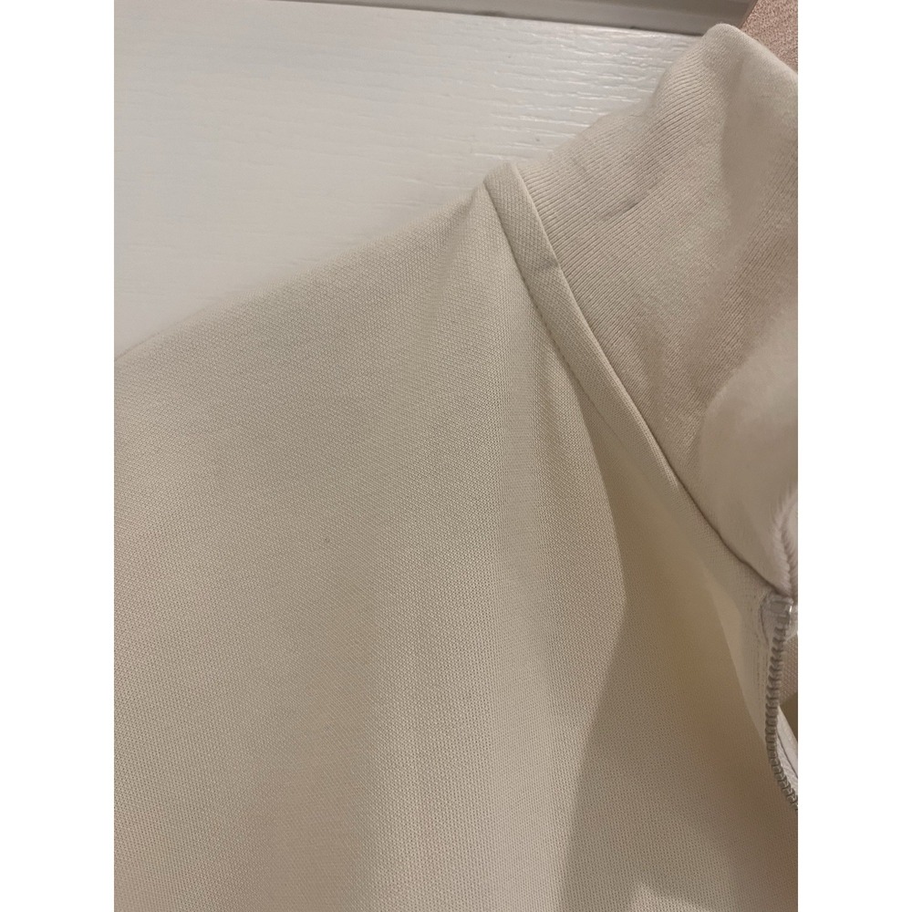 NWT OAK + FORT Capsule Athleisure Minimalist 1/4 Zip Polo Men XL Birch Beige - Picture 3 of 7
